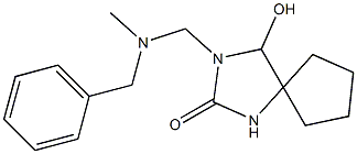 3-[[Benzyl(methyl)amino]methyl]-4-hydroxy-2-oxo-1,3-diazaspiro[4.4]nonane 结构式