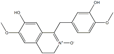 1-(3-Hydroxy-4-methoxybenzyl)-7-hydroxy-6-methoxy-3,4-dihydroisoquinoline 2-oxide 结构式