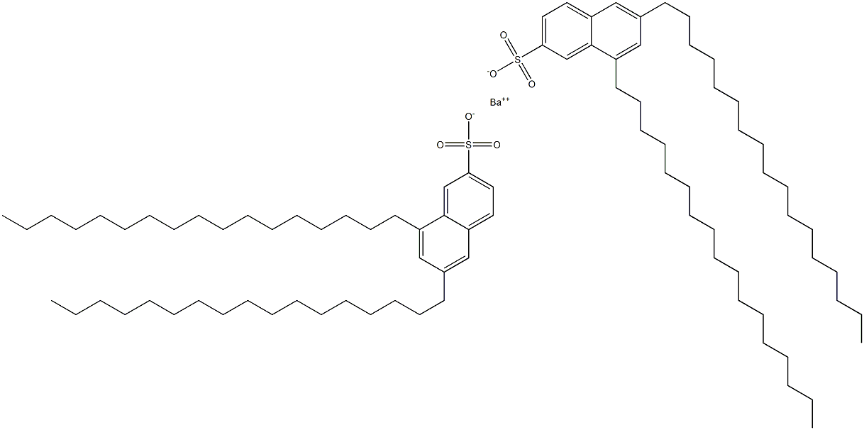 Bis(6,8-diheptadecyl-2-naphthalenesulfonic acid)barium salt 结构式