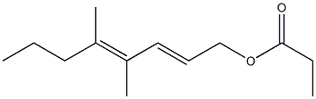 Propionic acid 4,5-dimethyl-2,4-octadienyl ester 结构式