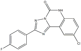 9-Chloro-2-(4-fluorophenyl)[1,2,4]triazolo[1,5-c]quinazolin-5(6H)-one 结构式