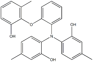 N,N-Bis(2-hydroxy-4-methylphenyl)-2-(2-hydroxy-6-methylphenoxy)benzenamine 结构式