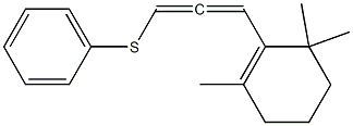 2-[[(R)-3-(Phenylsulfenyl)-1,2-propanedien]-1-yl]-1,3,3-trimethyl-1-cyclohexene 结构式