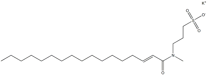 3-[N-(2-Heptadecenoyl)-N-methylamino]-1-propanesulfonic acid potassium salt 结构式