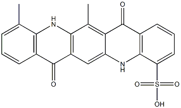 5,7,12,14-Tetrahydro-11,13-dimethyl-7,14-dioxoquino[2,3-b]acridine-4-sulfonic acid 结构式