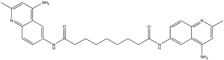 N,N'-Bis(4-amino-2-methyl-6-quinolinyl)nonanediamide 结构式