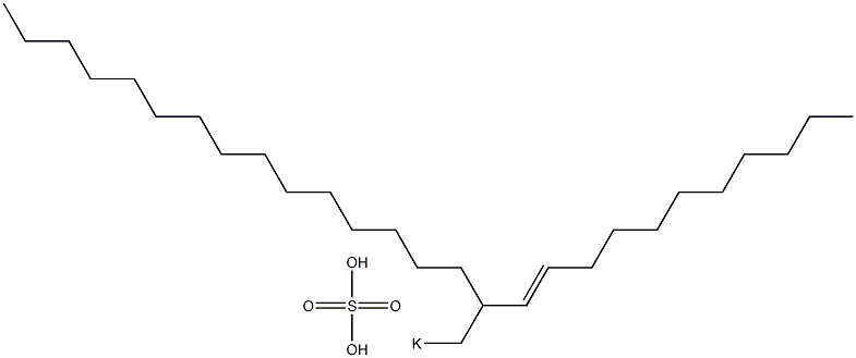 Sulfuric acid 2-(1-undecenyl)heptadecyl=potassium ester salt 结构式