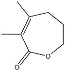 3,4-Dimethyl-1-oxacyclohepta-3-en-2-one 结构式