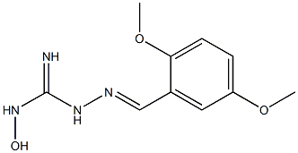 1-[(2,5-Dimethoxyphenyl)methyleneamino]-3-hydroxyguanidine 结构式