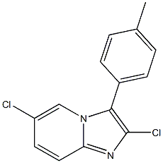 2,6-Dichloro-3-(p-tolyl)imidazo[1,2-a]pyridine 结构式