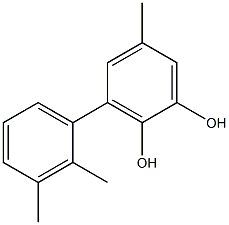 3-(2,3-Dimethylphenyl)-5-methylbenzene-1,2-diol 结构式