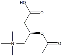 [(R)-2-Acetoxy-3-carboxypropyl]trimethylaminium 结构式