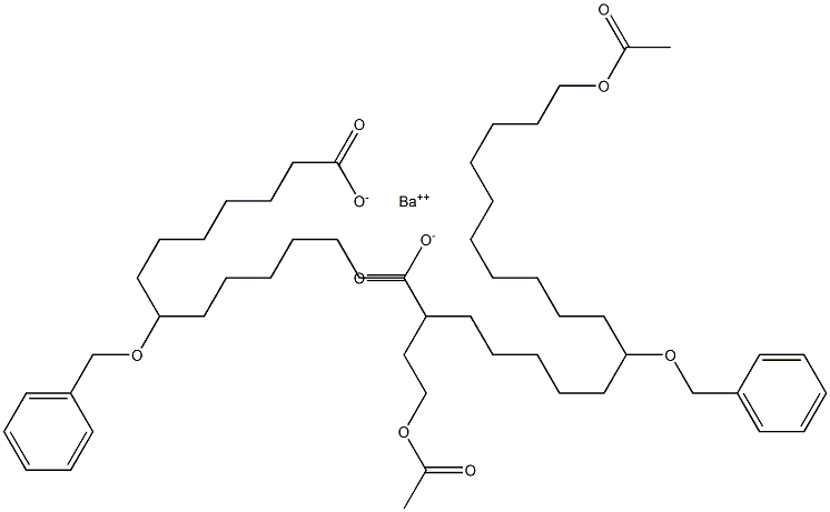 Bis(8-benzyloxy-18-acetyloxystearic acid)barium salt 结构式
