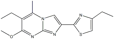 2-(4-Ethyl-2-thiazolyl)-6-ethyl-7-methoxy-5-methylimidazo[1,2-a]pyrimidine 结构式