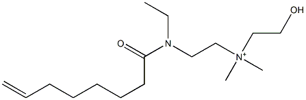 2-[N-Ethyl-N-(7-octenoyl)amino]-N-(2-hydroxyethyl)-N,N-dimethylethanaminium 结构式