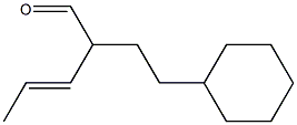 4-Cyclohexyl-2-(1-propenyl)butanal 结构式