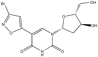 5-[3-Bromoisoxazol-5-yl]-2'-deoxyuridine 结构式