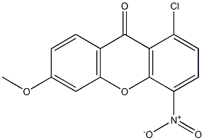 6-Methoxy-1-chloro-4-nitro-9H-xanthen-9-one 结构式