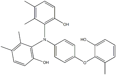 N,N-Bis(6-hydroxy-2,3-dimethylphenyl)-4-(2-hydroxy-6-methylphenoxy)benzenamine 结构式