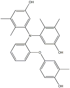 N,N-Bis(5-hydroxy-2,3-dimethylphenyl)-2-(4-hydroxy-3-methylphenoxy)benzenamine 结构式