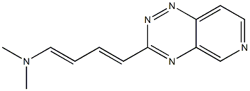 3-[4-(Dimethylamino)-1,3-butadien-1-yl]pyrido[3,4-e]-1,2,4-triazine 结构式