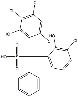 (3-Chloro-2-hydroxyphenyl)(2,4,5-trichloro-6-hydroxyphenyl)phenylmethanesulfonic acid 结构式