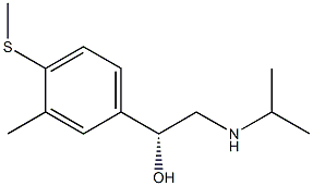 (R)-1-[3-Methyl-4-(methylthio)phenyl]-2-(isopropylamino)ethanol 结构式