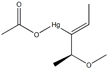 (-)-(Acetyloxy)[(Z)-1-[(S)-1-methoxyethyl]-1-propenyl]mercury(II) 结构式