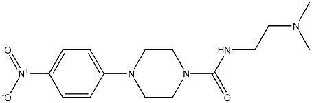 N-(2-Dimethylaminoethyl)-4-[4-nitrophenyl]piperazine-1-carboxamide 结构式