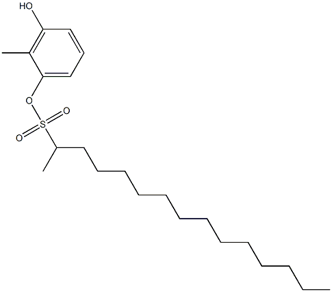 2-Pentadecanesulfonic acid 3-hydroxy-2-methylphenyl ester 结构式