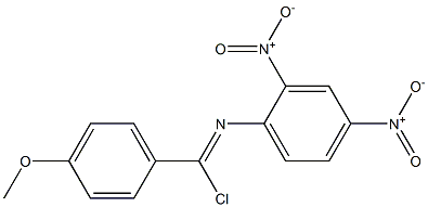 Chloro(4-methoxyphenyl)-N-(2,4-dinitrophenyl)methanimine 结构式