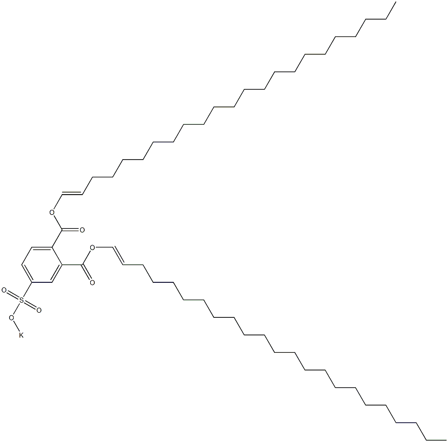 4-(Potassiosulfo)phthalic acid di(1-tricosenyl) ester 结构式