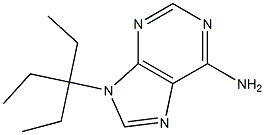 6-Amino-9-(1,1-diethylpropyl)-9H-purine 结构式