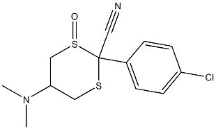 5-(Dimethylamino)-2-(4-chlorophenyl)-1,3-dithiane-2-carbonitrile 1-oxide 结构式