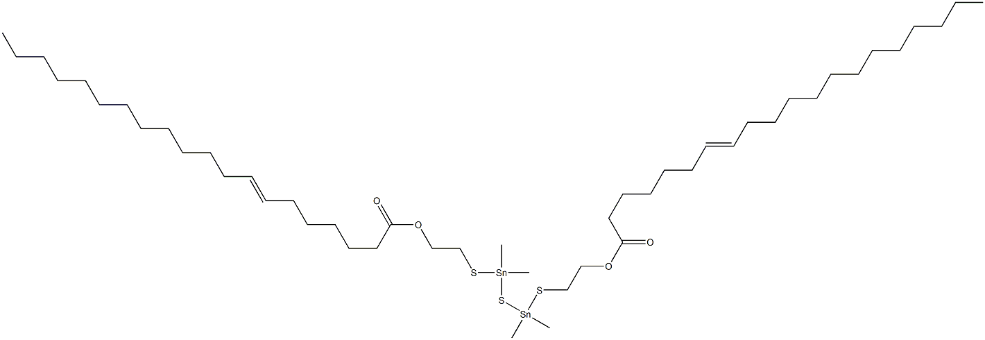 Bis[dimethyl[[2-(6-nonadecenylcarbonyloxy)ethyl]thio]stannyl] sulfide 结构式