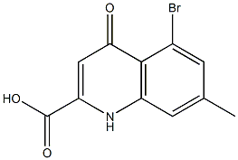 5-Bromo-7-methyl-1,4-dihydro-4-oxoquinoline-2-carboxylic acid 结构式