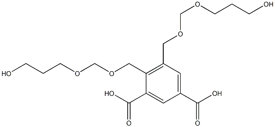 4,5-Bis(7-hydroxy-2,4-dioxaheptan-1-yl)isophthalic acid 结构式