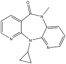 5,11-Dihydro-11-cyclopropyl-5-methyl-6H-dipyrido[3,2-b:2',3'-e][1,4]diazepin-6-one 结构式