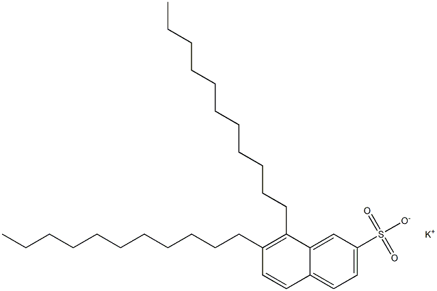 7,8-Diundecyl-2-naphthalenesulfonic acid potassium salt 结构式