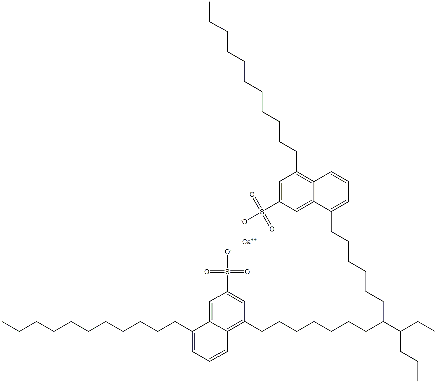 Bis(4,8-diundecyl-2-naphthalenesulfonic acid)calcium salt 结构式