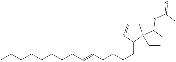 1-[1-(Acetylamino)ethyl]-1-ethyl-2-(5-tetradecenyl)-3-imidazoline-1-ium 结构式