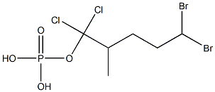 Phosphoric acid hydrogen (3,3-dibromopropyl)(1,1-dichloropropyl) ester 结构式