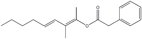 Phenylacetic acid 1,2-dimethyl-1,3-octadienyl ester 结构式