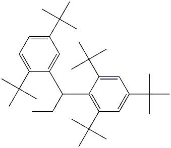 1-(2,4,6-Tri-tert-butylphenyl)-1-(2,5-di-tert-butylphenyl)propane 结构式