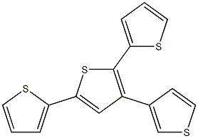 2,5-Bis(thiophen-2-yl)-3-(thiophen-3-yl)thiophene 结构式