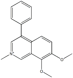 7,8-Dimethoxy-2-methyl-4-phenylisoquinolinium 结构式