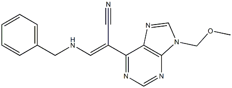 9-(Methoxymethyl)-6-[(Z)-2-(benzylamino)-1-cyanoethenyl]-9H-purine 结构式