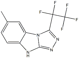 3-(Pentafluoroethyl)-6-methyl-9H-1,2,4-triazolo[4,3-a]benzimidazole 结构式