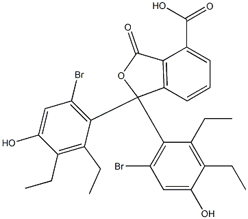 1,1-Bis(6-bromo-2,3-diethyl-4-hydroxyphenyl)-1,3-dihydro-3-oxoisobenzofuran-4-carboxylic acid 结构式