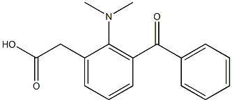 2-Dimethylamino-3-benzoylbenzeneacetic acid 结构式